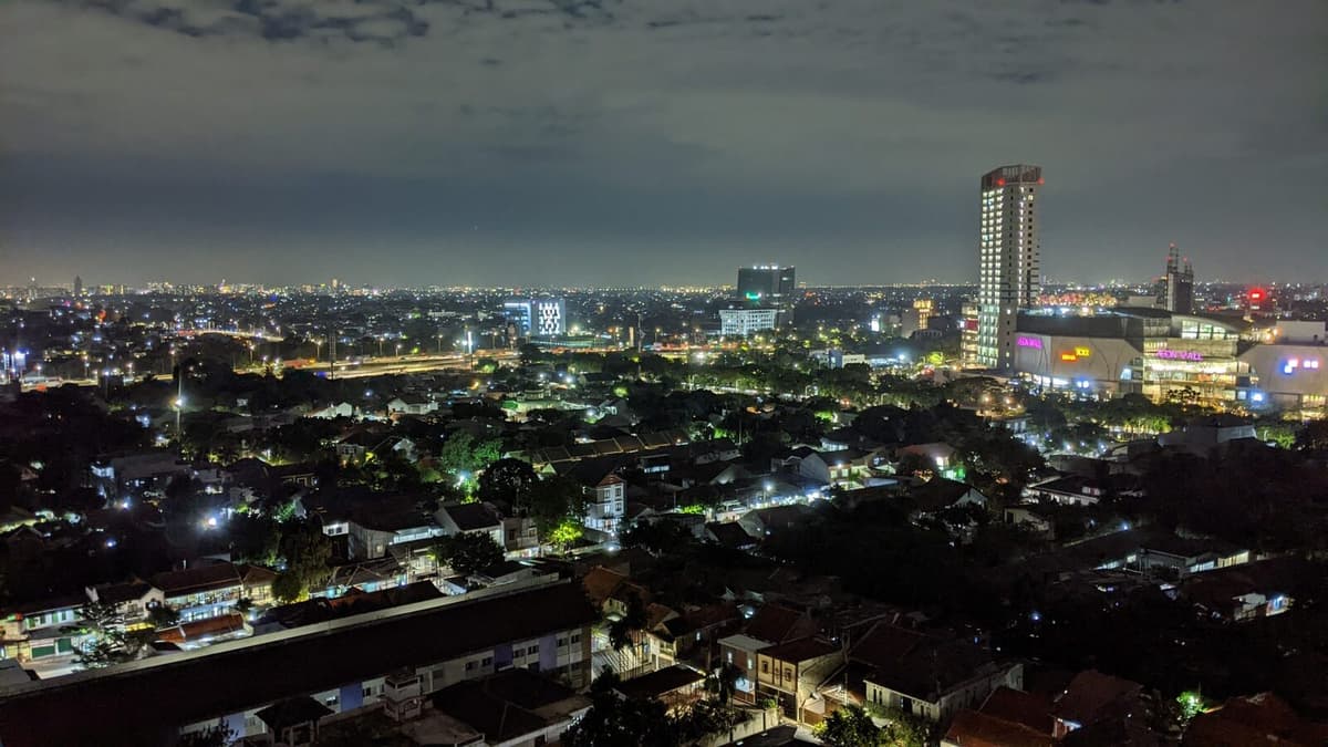 Jakarta city lights at night